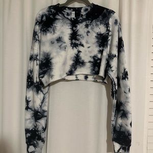 Alo cropped tye dye sweatshirt
